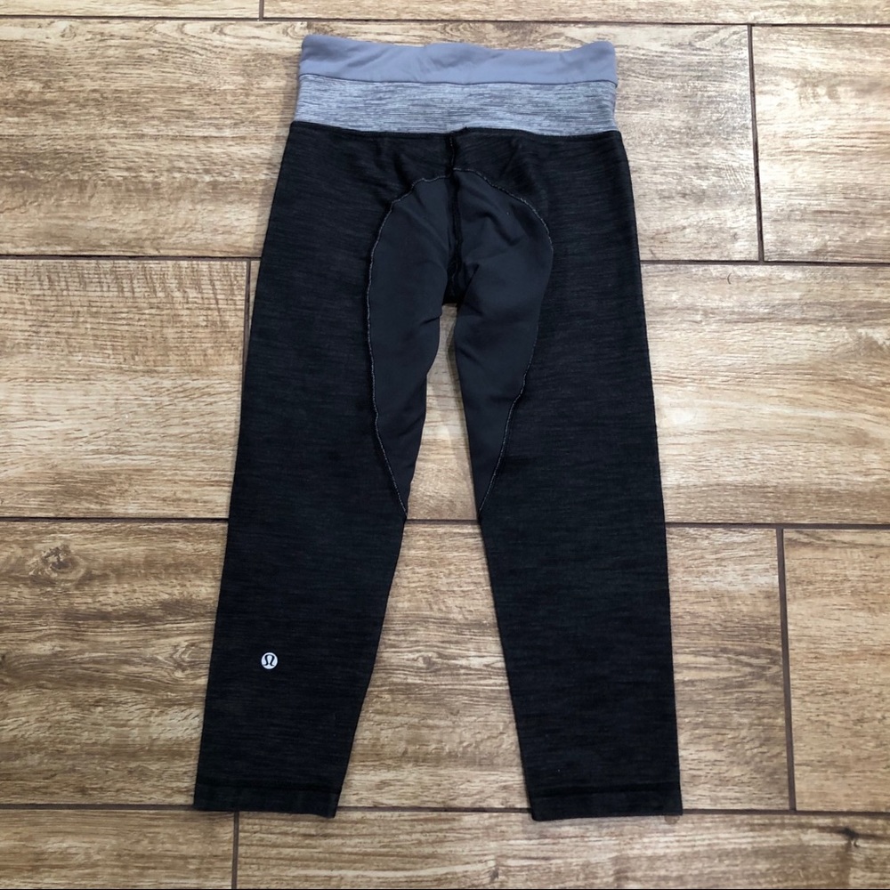 Lululemon Power House Crop Leggings Black Wee Sz 2 - Picture 4 of 8